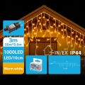 BRILAGI - LED utomhus julslinga 1000xLED/9W/8 funktioner 53x0,6m IP44 varmvit