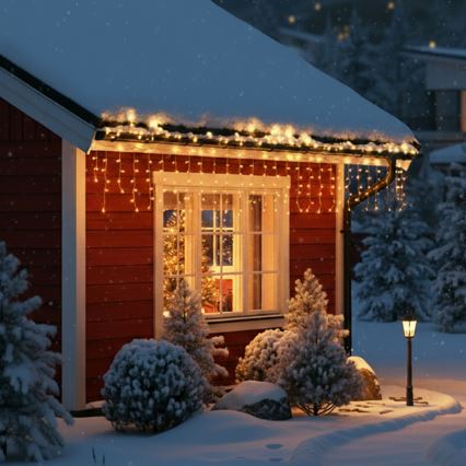 Brilagi - LED utomhus julslinga 400xLED/8 funktioner 23m IP44 varmvit
