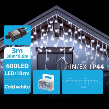 BRILAGI - LED utomhus julslinga 600xLED/6W/8 funktioner 33x0,6m IP44 kallvit