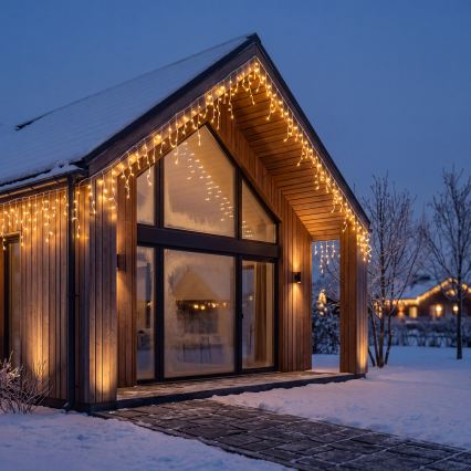 BRILAGI - LED utomhus julslinga 800xLED/8 funktioner 43m IP44 varmvit istappsljusslinga