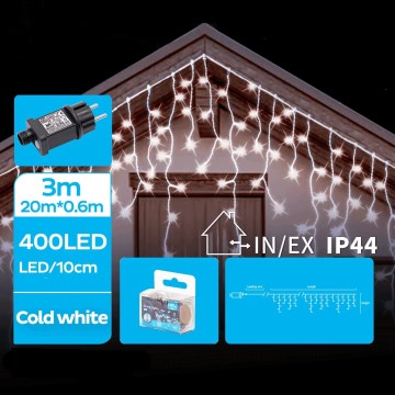 BRILAGI - LED utomhus ljusslinga 400 LED/8 funktioner 23x0,6m IP44 kallvit