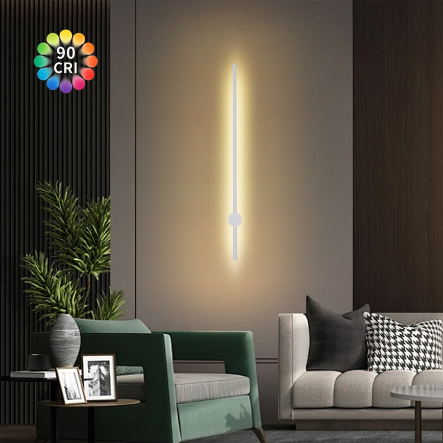 Brilagi - AURA LED utomhusvägglampa 20W/230V 3000K IP54 97 cm vit CRI 90