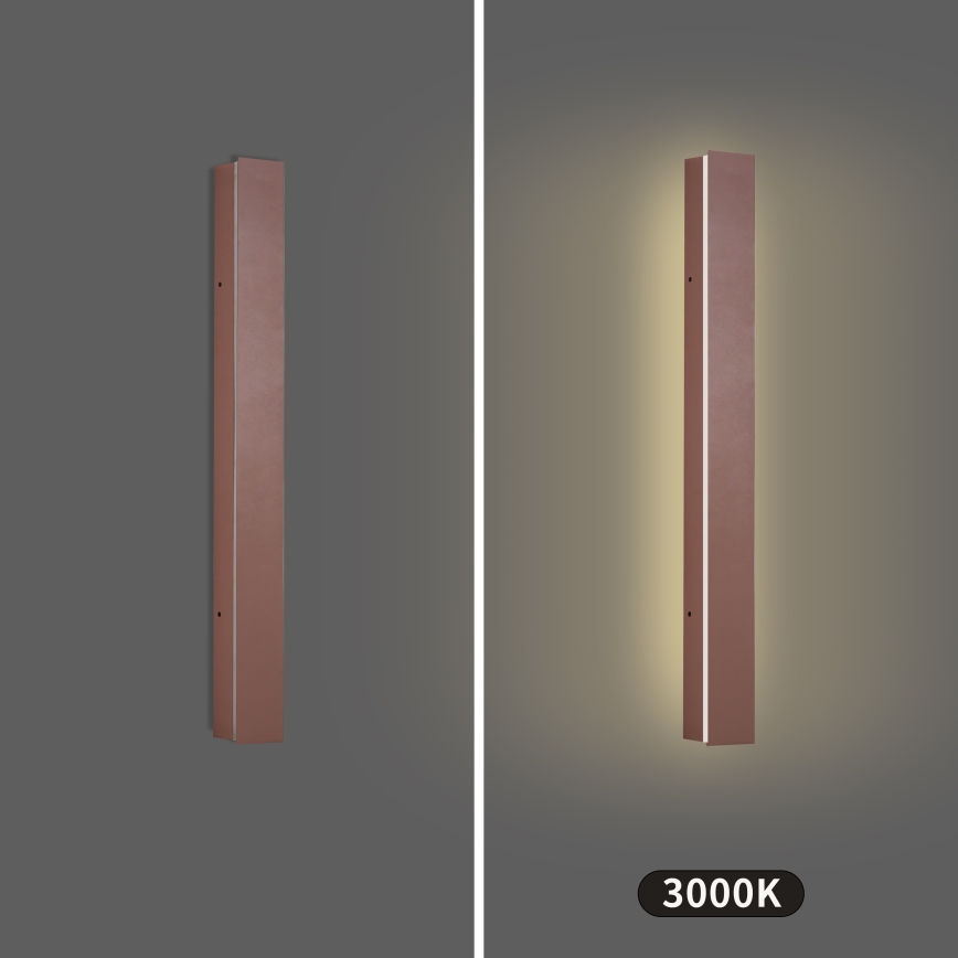 BRILAGI - LED utomhusvägglampa LINEAR LED/12W/230V 3000K IP65 50 cm brun CRI 90