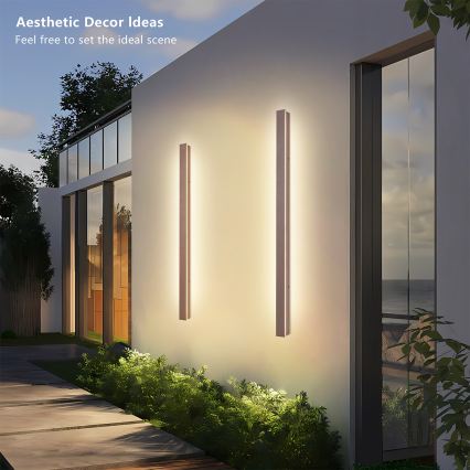 Brilagi - LED utomhusväggarmatur LINEAR LED/22W/230V 3000K IP65 100 cm brun CRI 90