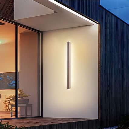 Brilagi - LED utomhusväggarmatur LINEAR LED/22W/230V 3000K IP65 100 cm brun CRI 90