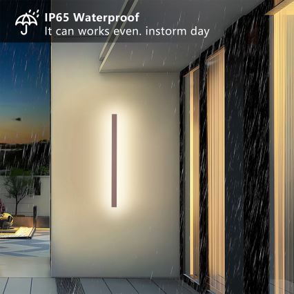 Brilagi - LED utomhusväggarmatur LINEAR LED/22W/230V 3000K IP65 100 cm brun CRI 90