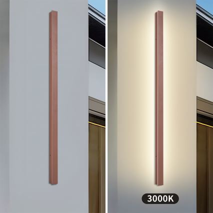 Brilagi - LINEAR LED utomhusväggarmatur 32W 230V 3000K IP65 140 cm brun CRI 90