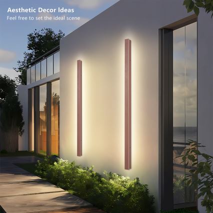 Brilagi - LINEAR LED utomhusväggarmatur 32W 230V 3000K IP65 140 cm brun CRI 90