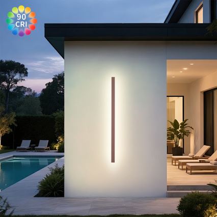 Brilagi - LINEAR LED utomhusväggarmatur 32W 230V 3000K IP65 140 cm brun CRI 90
