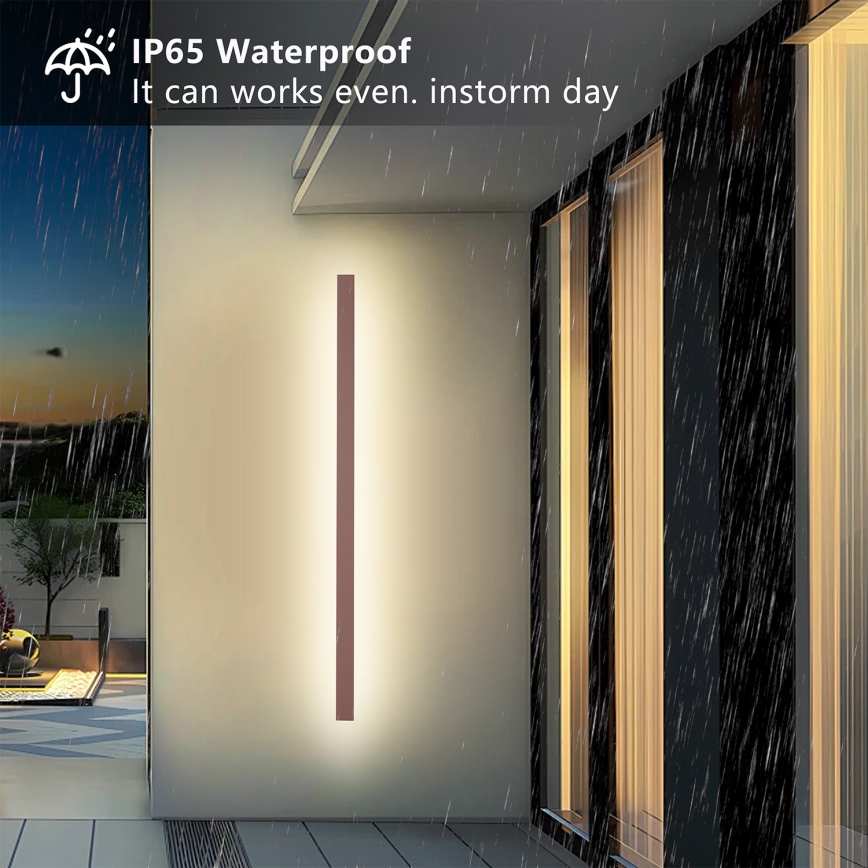 Brilagi - LINEAR LED utomhusväggarmatur 32W 230V 3000K IP65 140 cm brun CRI 90