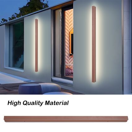 Brilagi - LINEAR LED utomhusväggarmatur 32W 230V 3000K IP65 140 cm brun CRI 90
