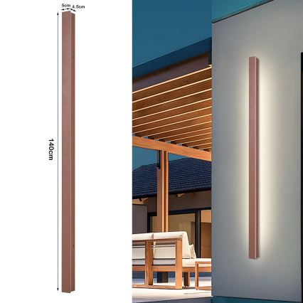 Brilagi - LINEAR LED utomhusväggarmatur 32W 230V 3000K IP65 140 cm brun CRI 90