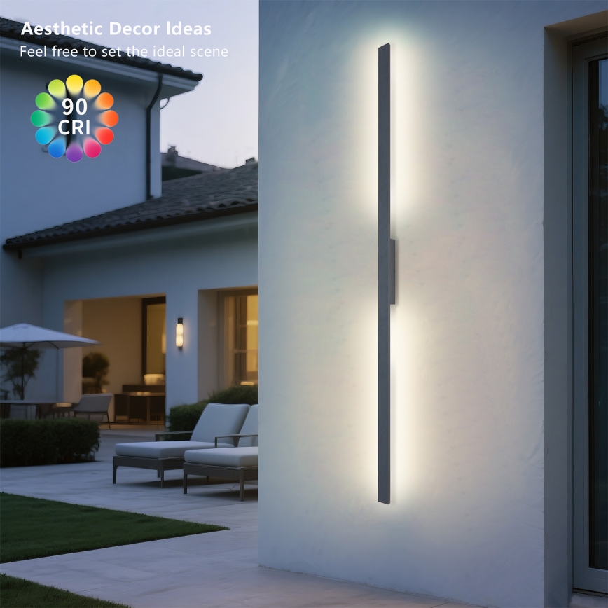Brilagi - LED utomhusväggarmatur LUNA LED/30W/230V 3000K IP65 150 cm antracit CRI 90