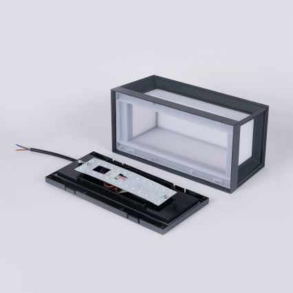 Brilagi - LED utomhusvägglampa med sensor PARKER LED/12W/230V antracit IP44