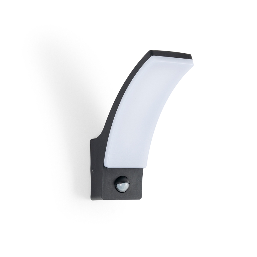 BRILAGI - LED utomhusvägglampa med rörelse- och skymningssensor ARCELO LED/12W/230V IP65 svart