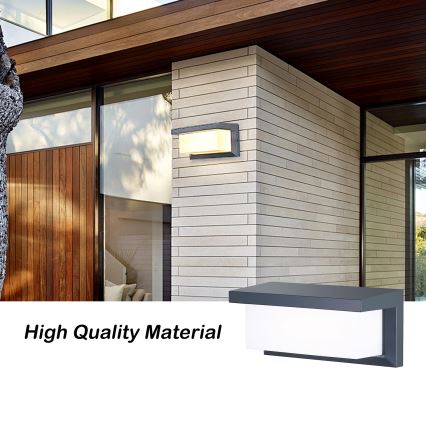 Brilagi - LED Utomhus vägglampa med sensor BRICKY LED/12W/230V antracit IP54