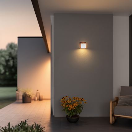 Brilagi - LED Utomhus Vägglampa med Sensor TERNI LED/12W/230V Antracit IP44