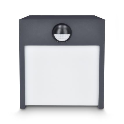 Brilagi - LED Utomhus Vägglampa med Sensor TERNI LED/12W/230V Antracit IP44