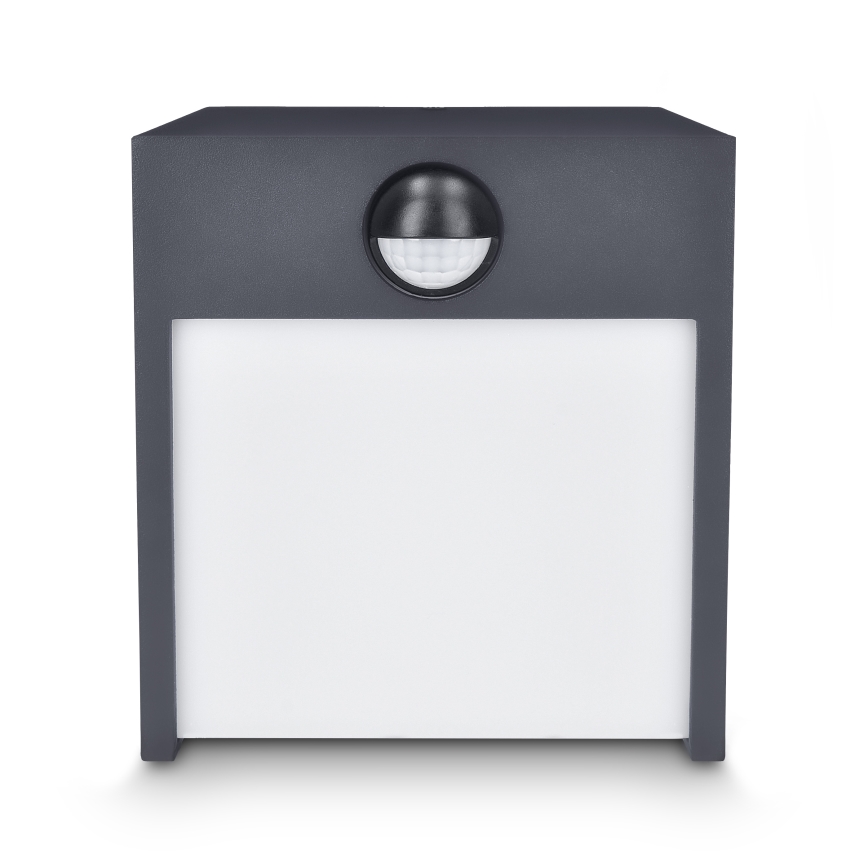 Brilagi - LED Utomhus Vägglampa med Sensor TERNI LED/12W/230V Antracit IP44