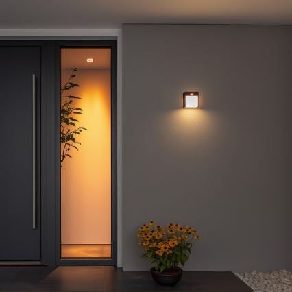 Brilagi - LED Utomhus Vägglampa med Sensor TERNI LED/12W/230V svart IP44