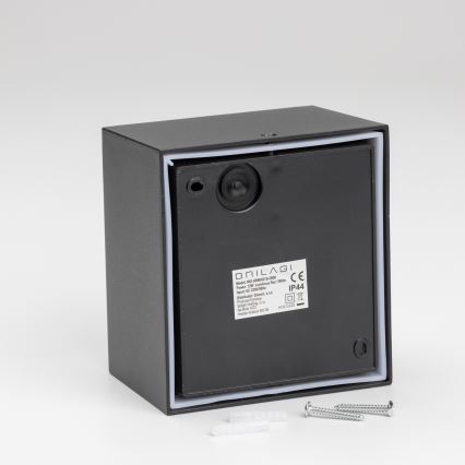 Brilagi - LED Utomhus Vägglampa med Sensor TERNI LED/12W/230V svart IP44