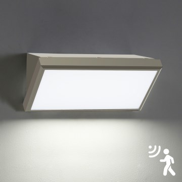 Brilagi - LED Utomhus Vägglampa med Sensor TRIANGLE LED/20W/230V grå IP65