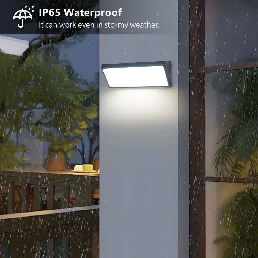 Brilagi - LED utomhusvägglampa med sensor TRIANGLE LED/42W/230V antracit IP65