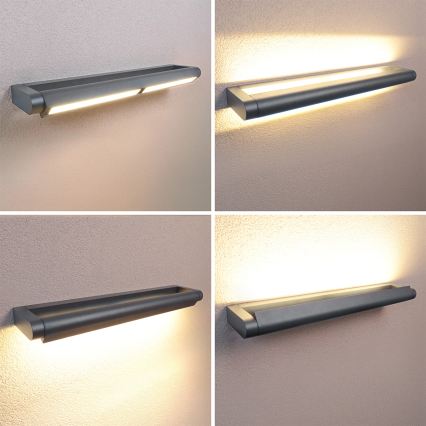 BRILAGI - LED Utomhus vägglampa för fasad SALERNO LED/24W/230V 66 cm antracit IP65