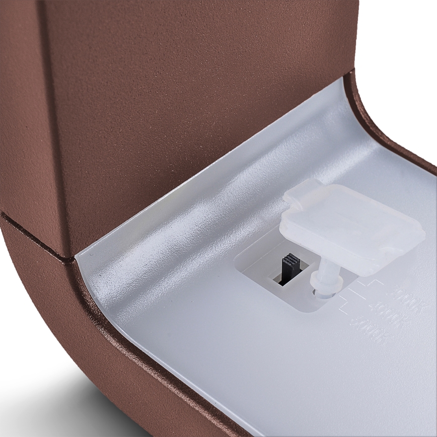 Brilagi - LED utomhusvägglampa BARI LED/7W/230V 3000/4000/6000K brun IP54