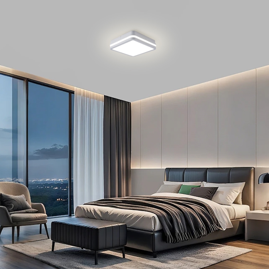 Brilagi - LED-utomhusarmatur BENE LED/24W/230V 26x26 cm vit IP54