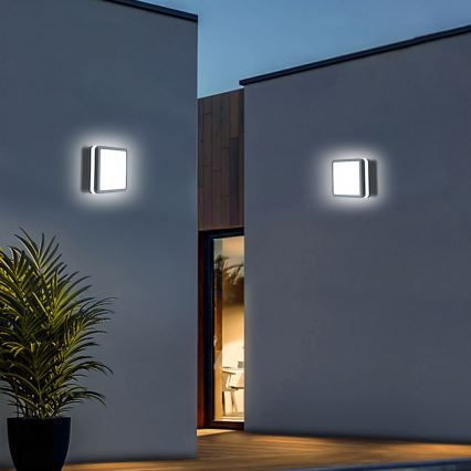 Brilagi - LED utomhuslampa med sensor BENE LED/18W/230V 22x22 cm antracit IP54