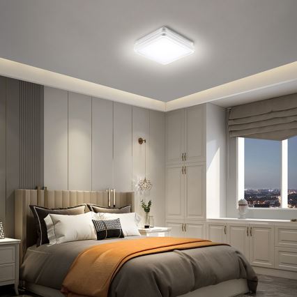 Brilagi - LED utomhusarmatur med sensor BENE LED/18W/230V 22x22 cm vit IP54