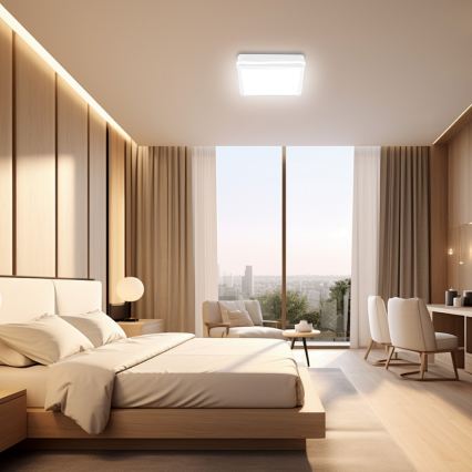 Brilagi - LED utomhusarmatur med sensor BENE LED/18W/230V 22x22 cm vit IP54