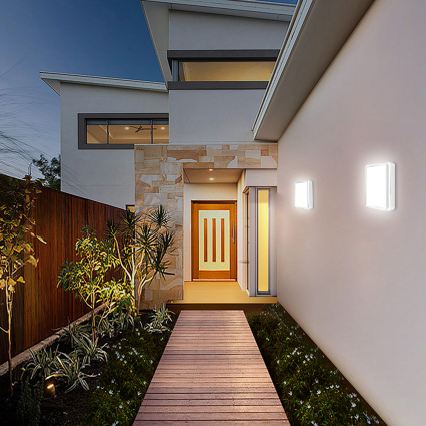 Brilagi - LED utomhusarmatur med sensor BENE LED/18W/230V 22x22 cm vit IP54