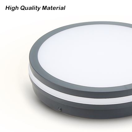 Brilagi - LED-utomhusarmatur med sensor BENE LED/18W/230V Ø 22 cm antracit IP54
