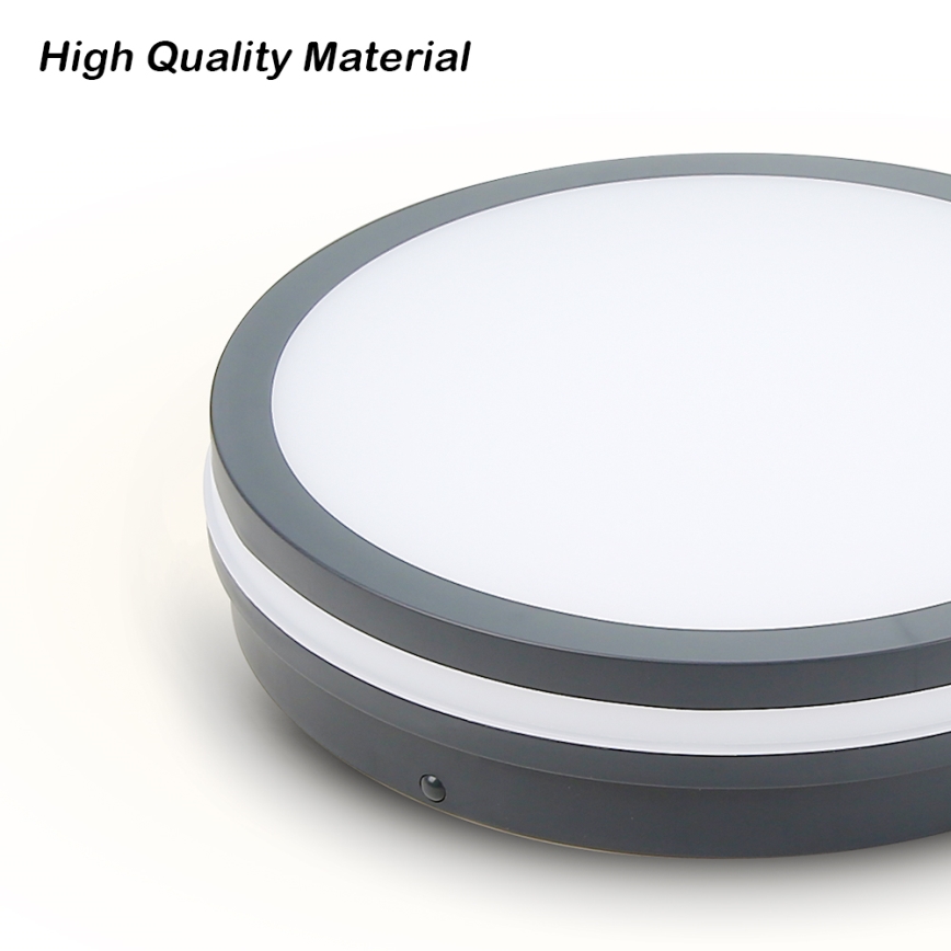 Brilagi - LED-utomhusarmatur med sensor BENE LED/18W/230V Ø 22 cm antracit IP54