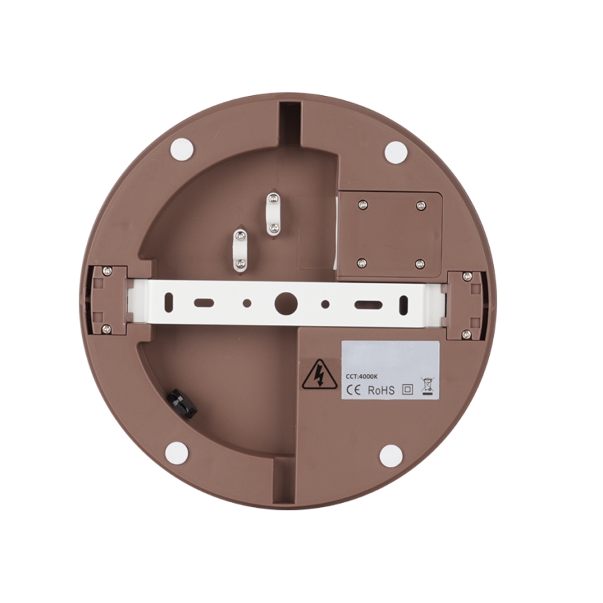 Brilagi - LED utomhuslampa med sensor BENE LED/24W/230V Ø 26 cm brun IP54
