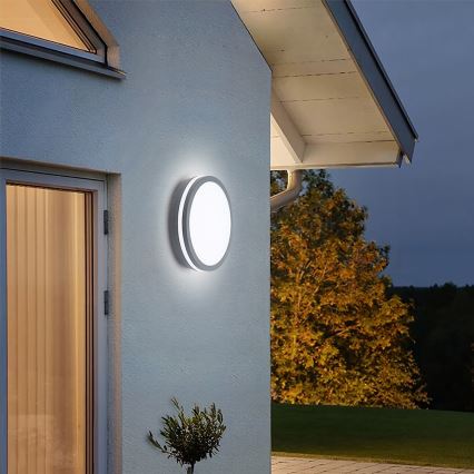 Brilagi - LED utomhusarmatur med sensor BENE LED/24W/230V Ø 26 cm antracit IP54