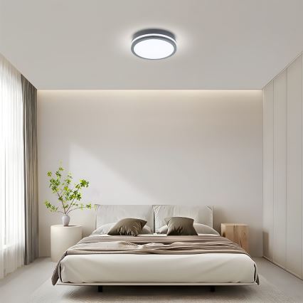 Brilagi - LED utomhusarmatur med sensor BENE LED/24W/230V Ø 26 cm antracit IP54