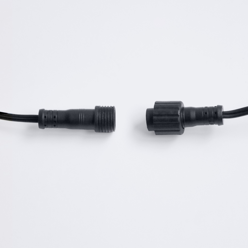 Brilagi - LED utomhus dekorativ ljusslinga GIRLANDA 25xE12/0,6W/230V 20m svart IP44 varmvit + fjärrkontroll