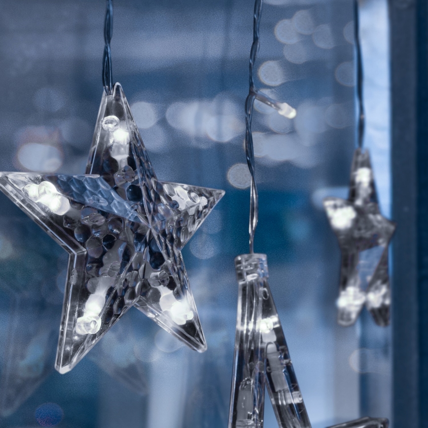 Brilagi - LED utomhusgardin 123xLED/3xAA/USB 3m IP44 kallvit