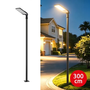 Brilagi - LED utomhusgatlampa med stolpe och ledat fäste 3 m URBANLIGHT LED/100W/230V svart IP65