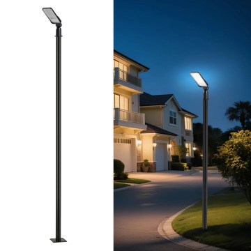Brilagi - LED utomhusgatlykta med 3 m stolpe och ledad arm URBANLIGHT LED/50W/230V svart IP65