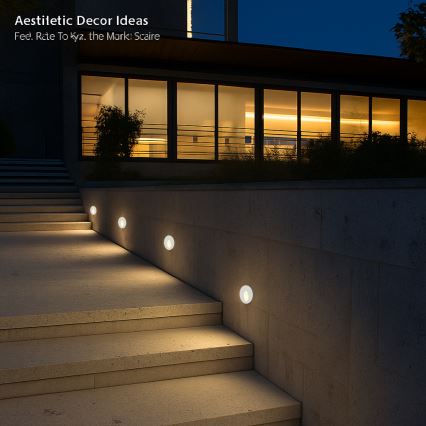 Brilagi - LED-utomhusinfälld armatur STAIRDOT LED/2W/230V vit IP65 rund