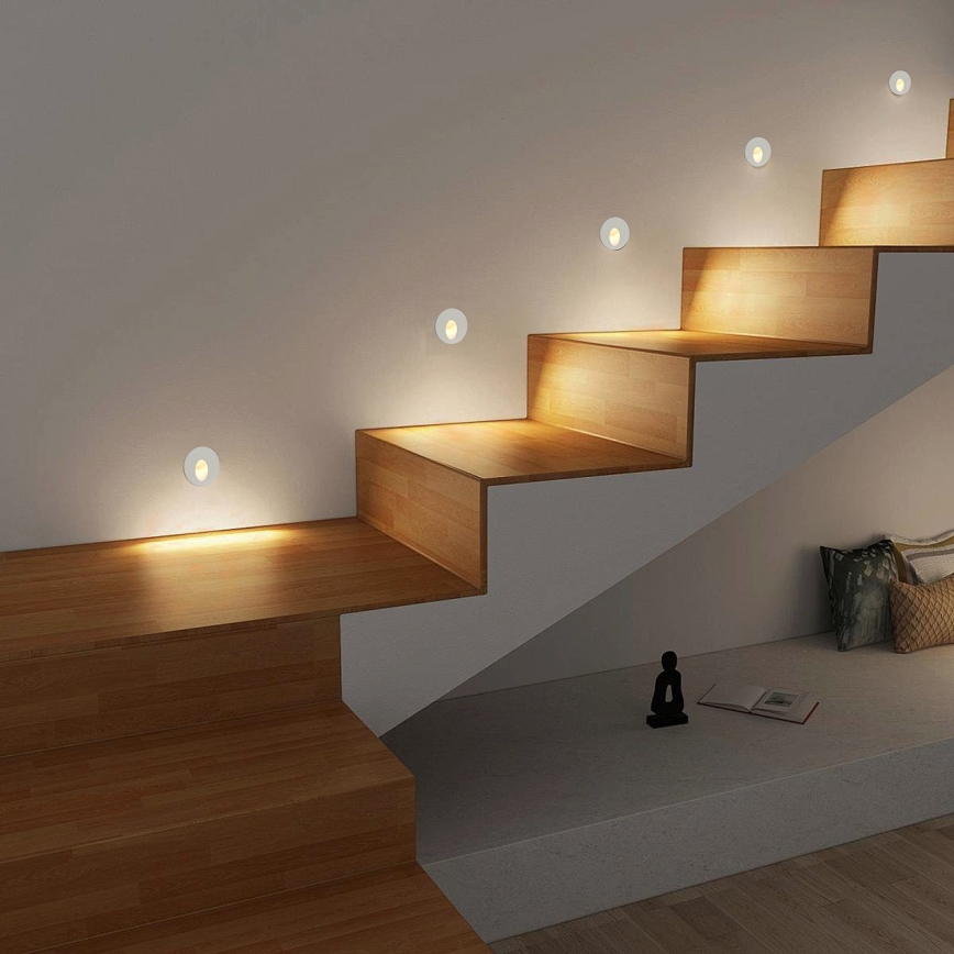 Brilagi - LED-utomhusinfälld armatur STAIRDOT LED/2W/230V vit IP65 rund