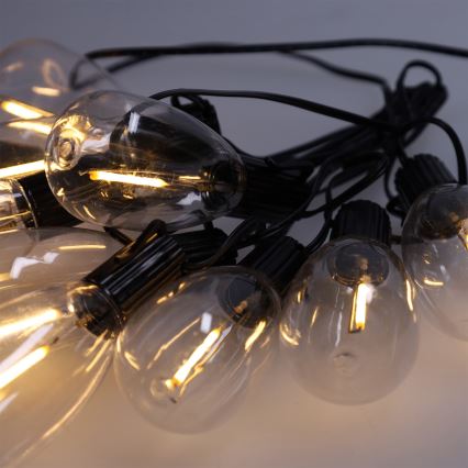 BRILAGI - LED utomhusjulgirlang 10xLED/3xAA 3,2m IP44 varmvit