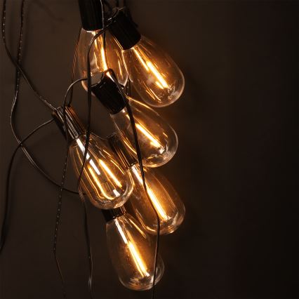 BRILAGI - LED utomhusjulgirlang 10xLED/3xAA 3,2m IP44 varmvit