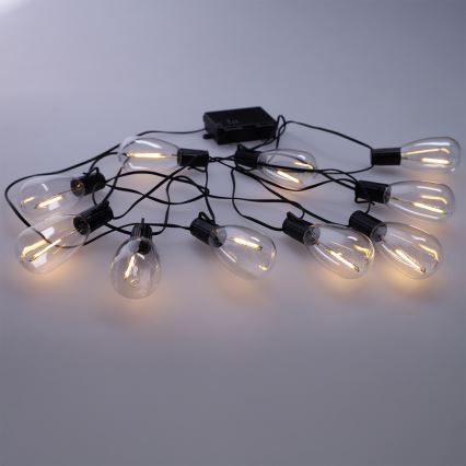 BRILAGI - LED utomhusjulgirlang 10xLED/3xAA 3,2m IP44 varmvit