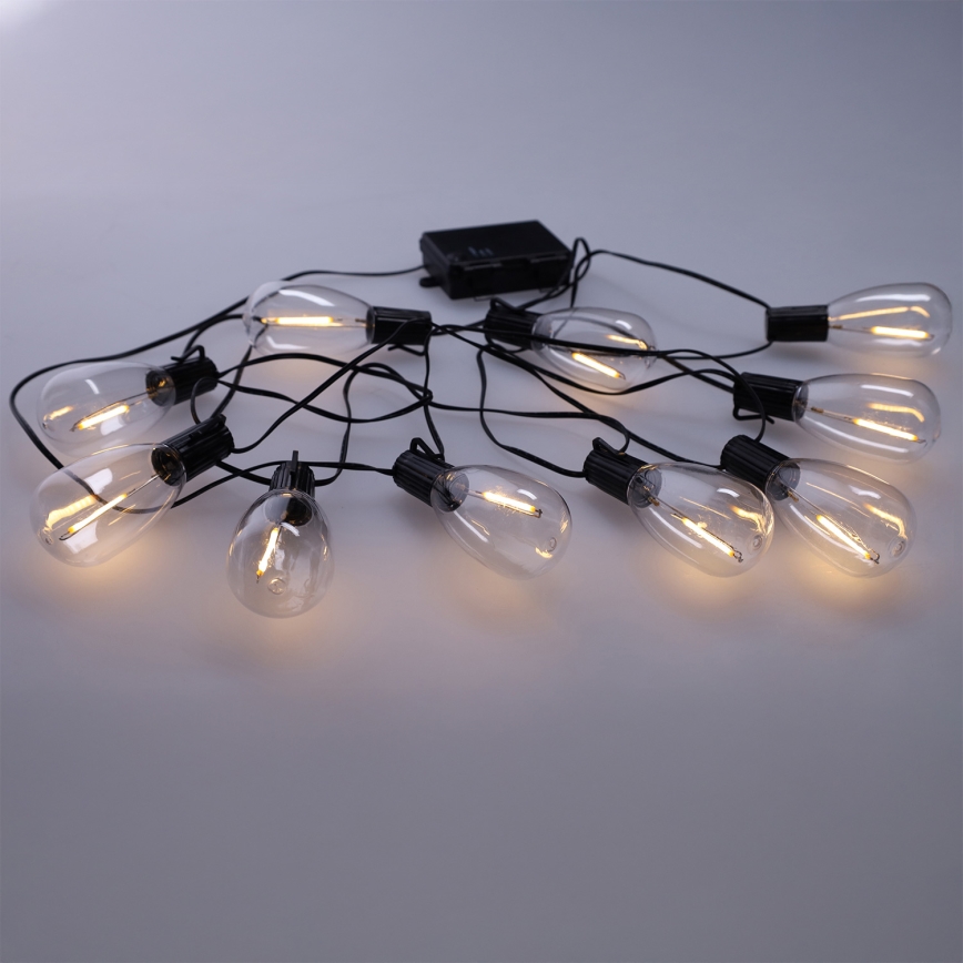 BRILAGI - LED utomhusjulgirlang 10xLED/3xAA 3,2m IP44 varmvit