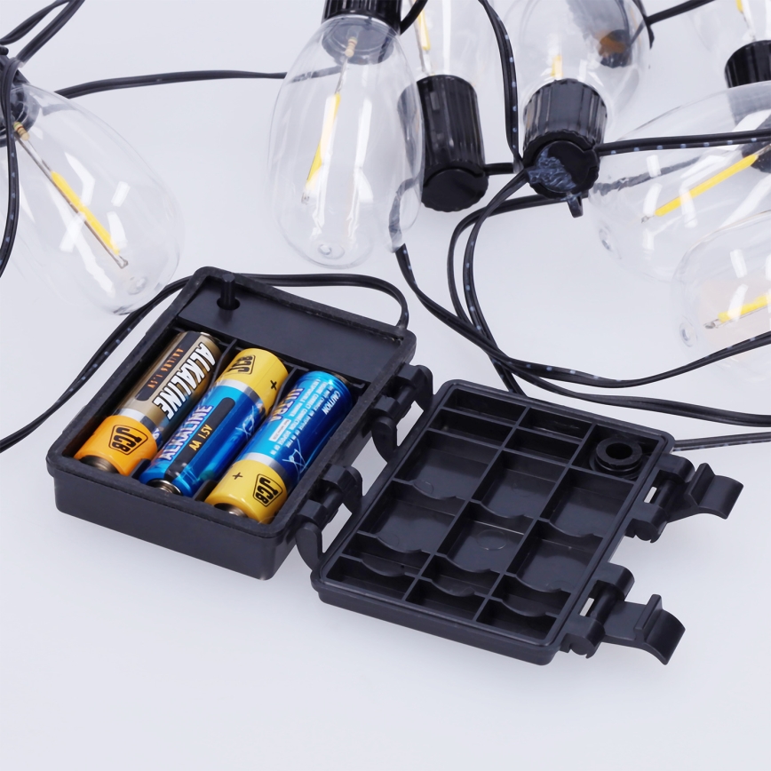 BRILAGI - LED utomhusjulgirlang 10xLED/3xAA 3,2m IP44 varmvit